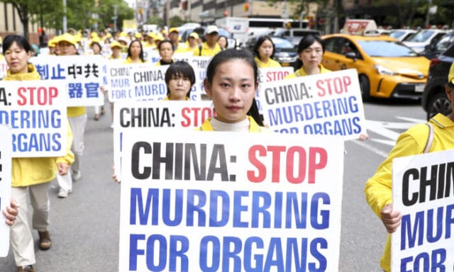 Falun Dafa parade in Manhattan, New York City, on May 16, 2019. (Samira Bouaou/The Epoch Times)