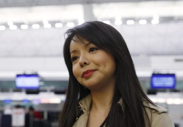 Canada's Miss World contestant Anastasia Lin spoke to the media in November of 2015 at Hong Kong’s airport after she was denied entry to mainland China. Kin Cheung/Associated Press/File 