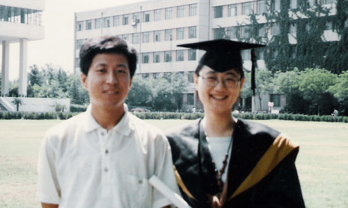 Winston Liu and his wife before the persecution.