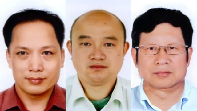 Pictured left to right: Mr. Lian Yueguang, Mr. Zhao Tianhua, and Mr. Chen Hualiang