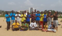 Falun Gong practitioners in Togo, Africa celebrate the 10th anniversary of the practice’s introduction in January 2023.