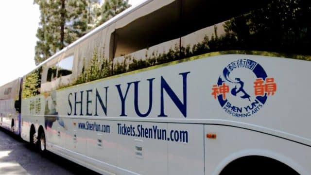 For over 15 years Shen Yun has been the target of silencing attempts by the Chinese regime and its proxies, including slashing the tires of tour buses. Another incident occurred on March 16 in Costa Mesa, California, among a series of bombs threats. (The Epoch Times)