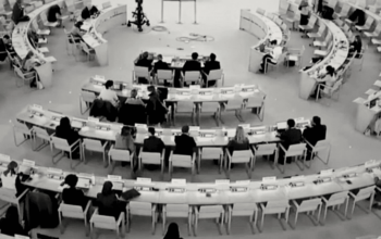 Screenshot from the UNHRC session in Geneva on March 4, 2025. (United Nations/Edited by Faluninfo)