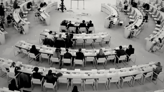 Screenshot from the UNHRC session in Geneva on March 4, 2025. (United Nations/Edited by Faluninfo)