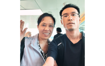 Thanks to international advocacy, Ms. Liu Pintong reunited with her son, Hu Xuanming, in England for the first time in years.