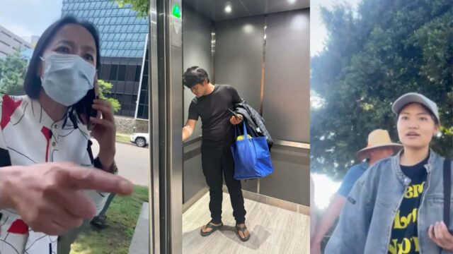 Three persons allegedly intimidated or assaulted Falun Gong practitioners in Los Angeles (witness videos and photos are included below).