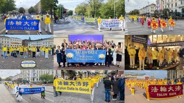 Falun Dafa practitioners from across Europe gathered to mark the 30th anniversary of the spiritual practice’s introduction to Europe. (Minghui.org/Edited by Faluninfo)