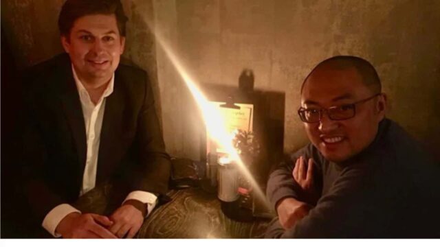 AfD politician Maximilian Krah (Left) with his former employee Guo Jian (Right). (Maximilian Krah/Facebook)