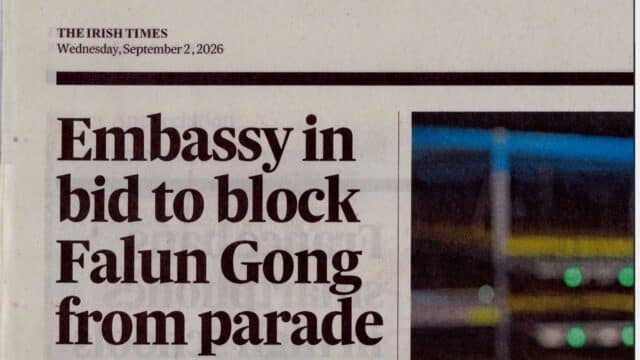 Corner of the paper publication of The Irish Times on September 2, 2026